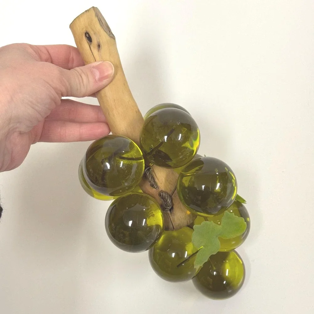 Vintage green lucite grape cluster